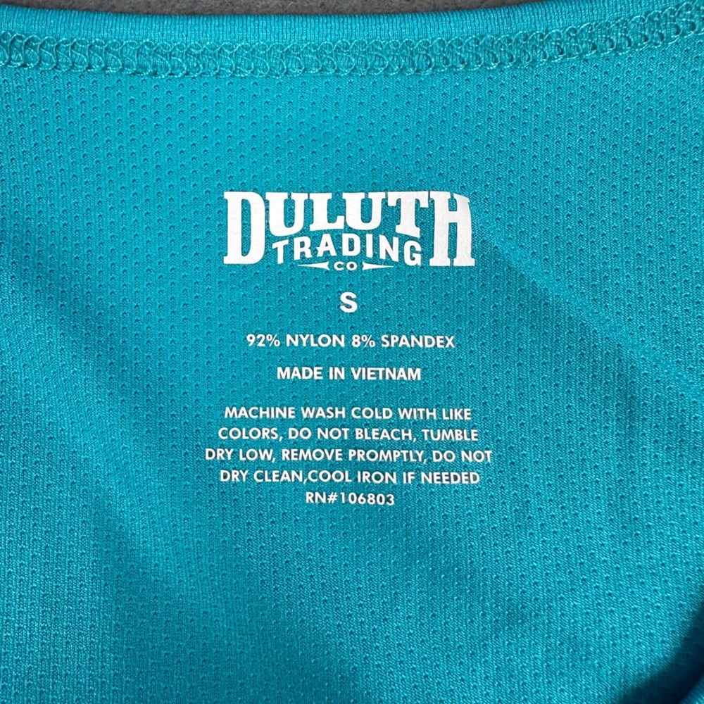 Duluth Trading Co Womens Turquoise Blue Performance Short Sleeve T-Shirt Small - Picture 2 of 8
